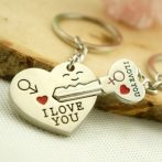   I Love You Szív Szíves Szerelmes Kulcs Kulcstartó 2db-os Szett Pároknak