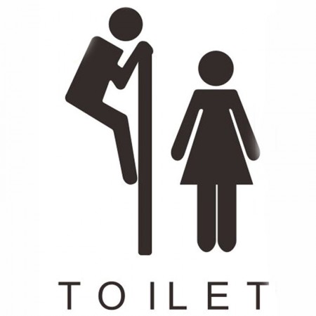 WC Toalett Ajtó Matrica