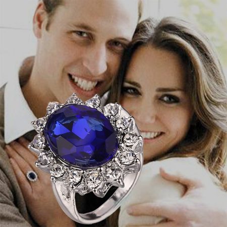 Diana és Kate Eljegyzési Gyűrűje Kristályos Gyűrű